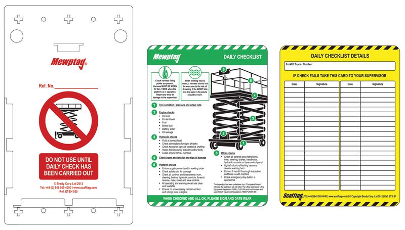 Scafftag® MEWP Inspection Tags Kit