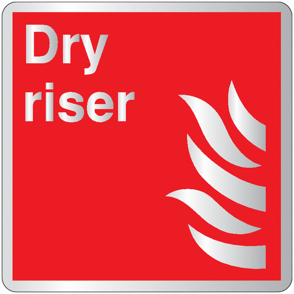 Deluxe Metal Look Safety Signs - Dry Riser