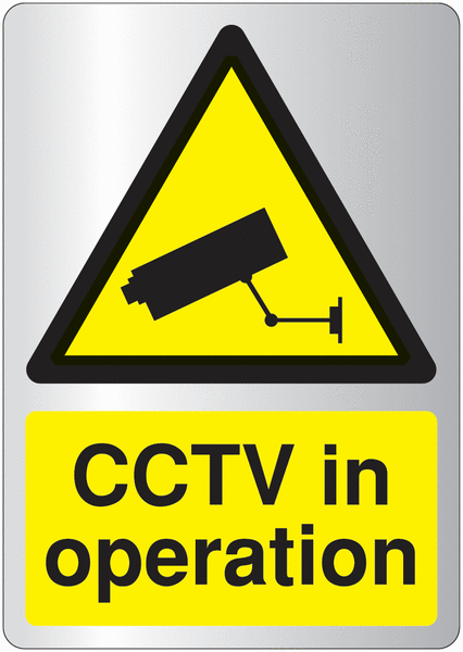 Deluxe Metal Look Safety Signs - CCTV in Operation