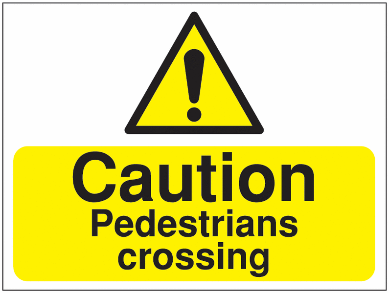 Construction Signs - Caution Pedestrians Crossing