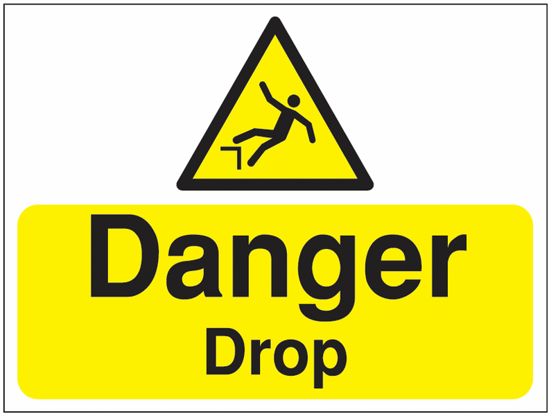 Construction Signs - Danger Drop