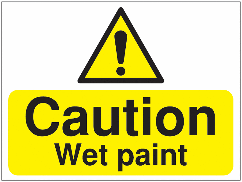 Construction Signs - Caution Wet Paint