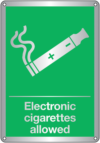 Deluxe Electronic Cigarettes Allowed Signs