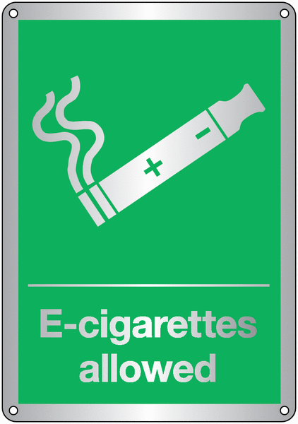 Deluxe E-Cigarettes Allowed Signs