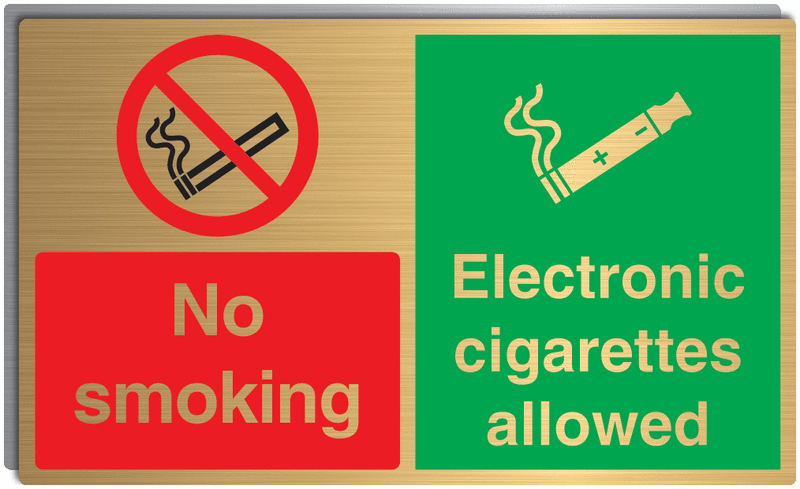 Deluxe No Smoking/Electronic Cigarettes Allowed Signs