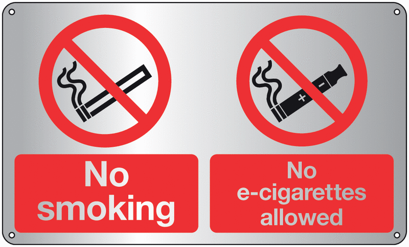 Deluxe No Smoking/No E-Cigarettes Signs