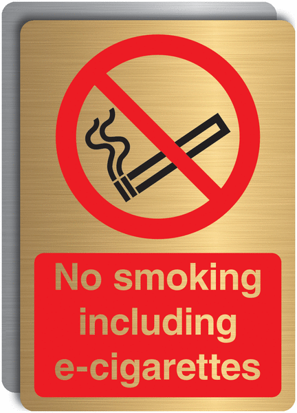 Deluxe No Smoking Including E-Cigarettes Signs