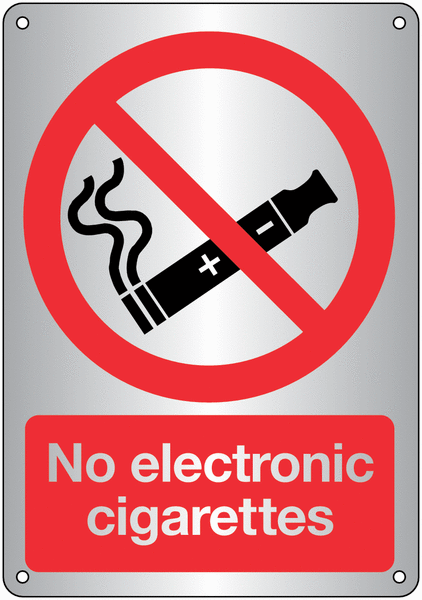 Deluxe No Electronic Cigarettes Signs