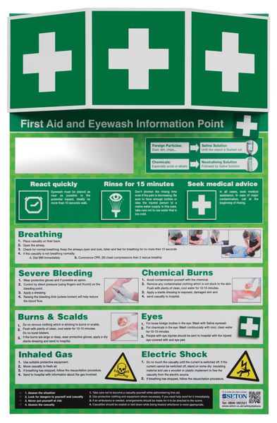 First Aid & Eye Wash Information Point