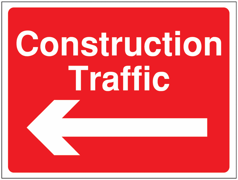 Construction Signs - Construction Traffic Arrow Left