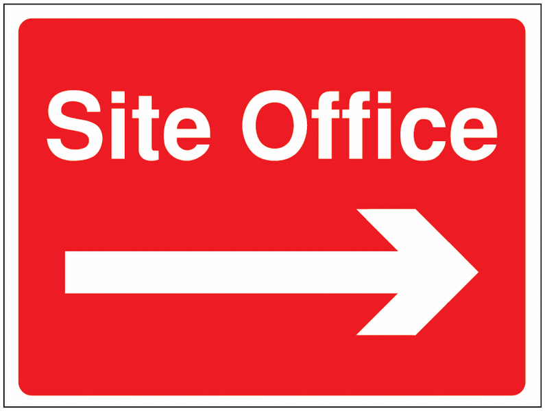 Construction Signs - Site Office Arrow Right