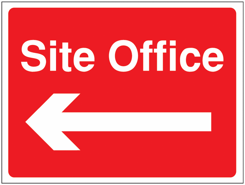 Construction Signs - Site Office Arrow Left
