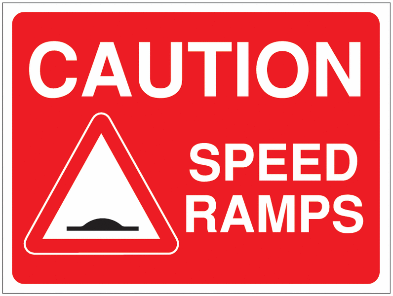 Construction Signs - Caution Speed Ramps