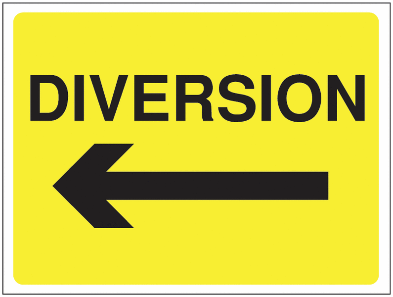 Construction Signs - Diversion Arrow Left