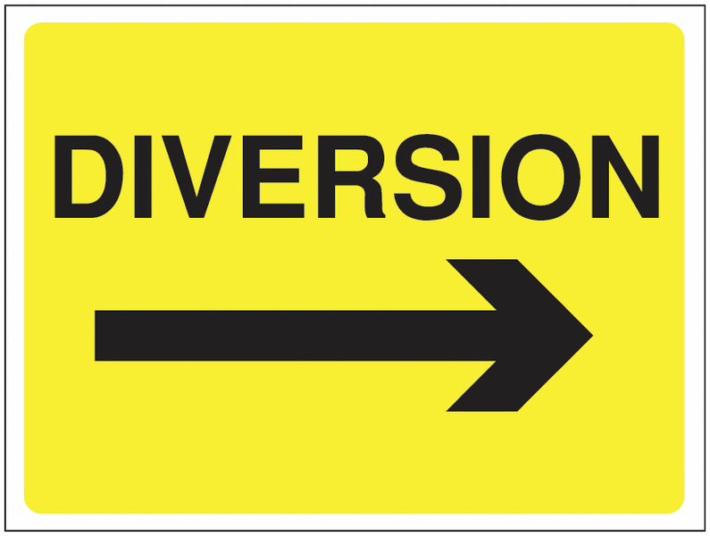 Construction Signs - Diversion Arrow Right