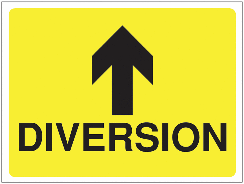 Construction Signs - Diversion Arrow Up
