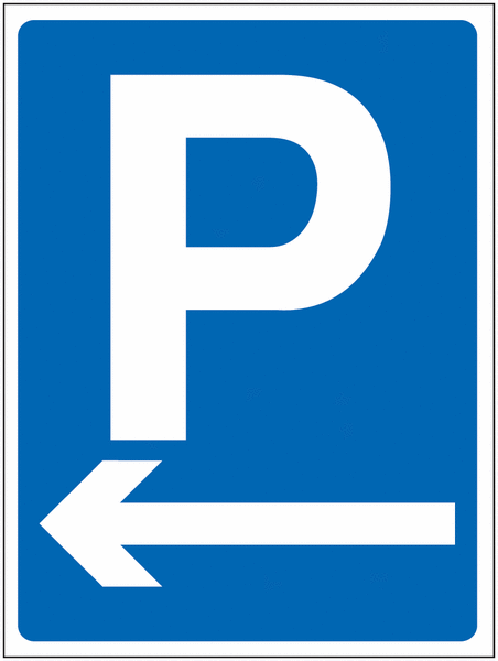 Construction Signs - Parking Arrow Left
