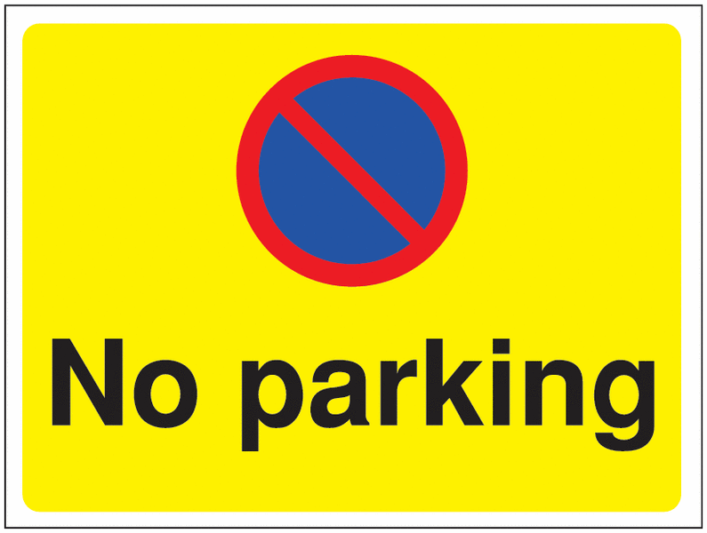 Construction Signs - No Parking