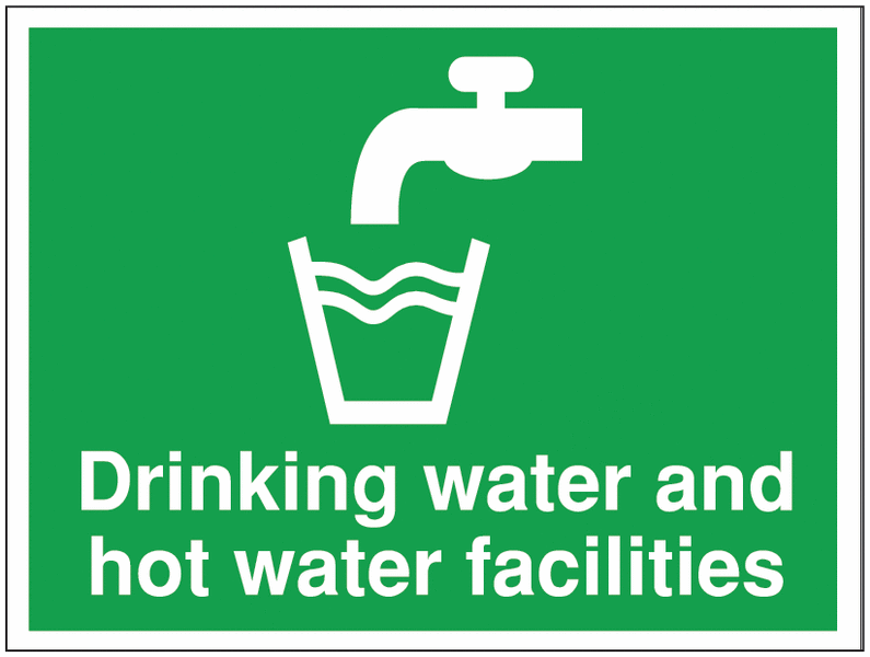 Construction Signs - Drinking Water and Hot Water...
