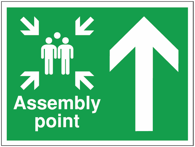 Construction Signs - Assembly Point Up Arrow