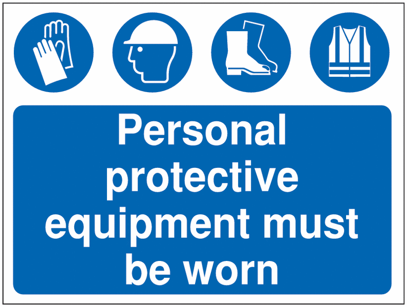 Personal Protective Equipment Must.. Construction Signs