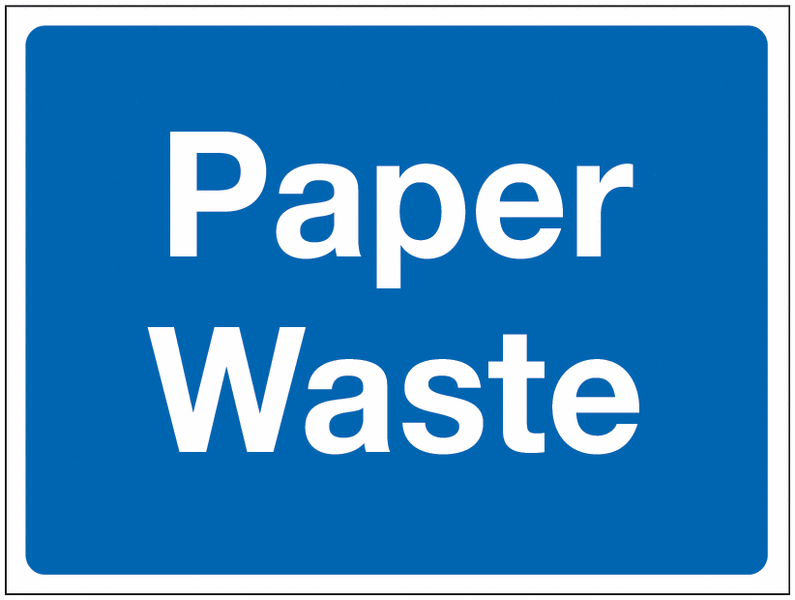 Construction Signs - Paper Waste
