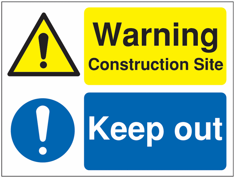 Multi-Message Site Signs - Warning Construction Site