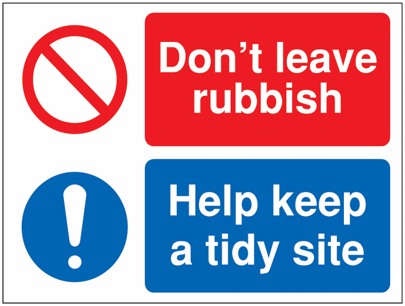 Don't Leave Rubbish/Help Keep... Multi-Message Signs