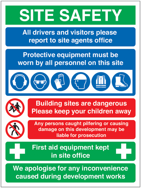 All Drivers/Visitors Please Report Site Safety Signs
