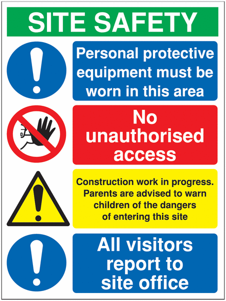 PPE Must Be Worn Site Safety Signs