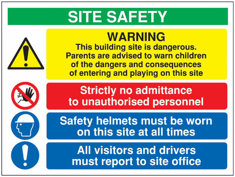 Site Safety Signs - Warning This Building Site is...