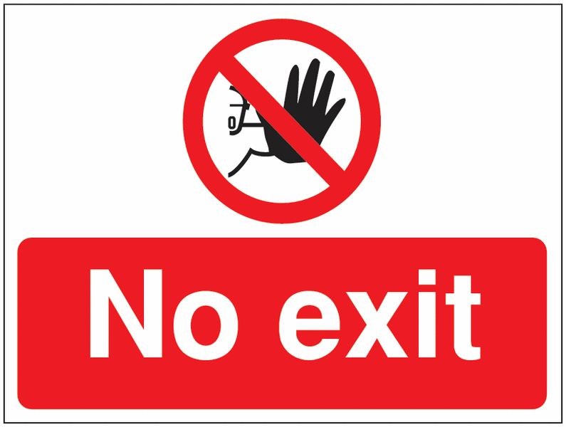 Construction Signs - No Exit Symbol
