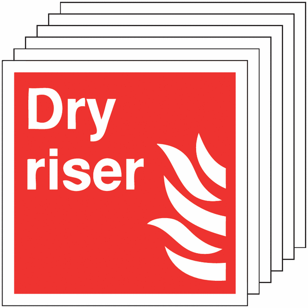 6-Pack Dry Riser Fire Signs
