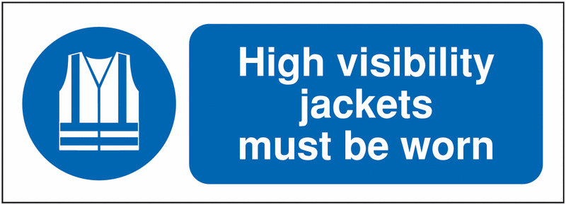 High Visibility Sign Site Safety Vinyl Labels - Single