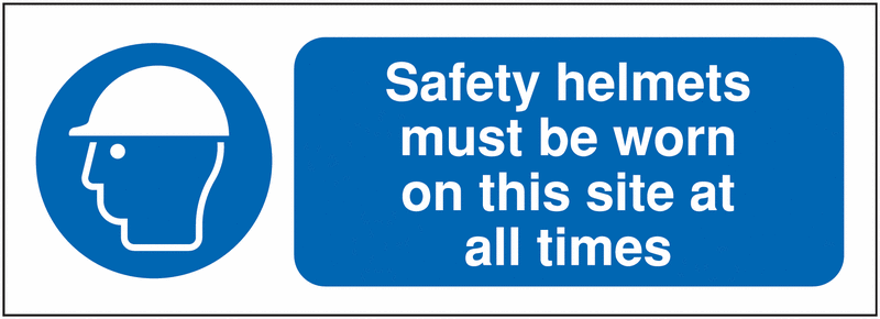 Build Your Own Site Safety Sign Labels - Safety Helmets