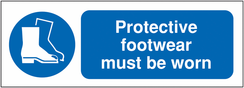 Build Your Own Site Safety Sign Labels - Protective Footwear