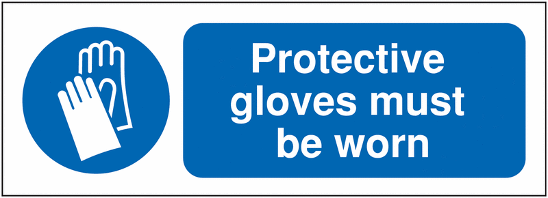 Build Your Own Site Safety Sign Labels - Protective Gloves