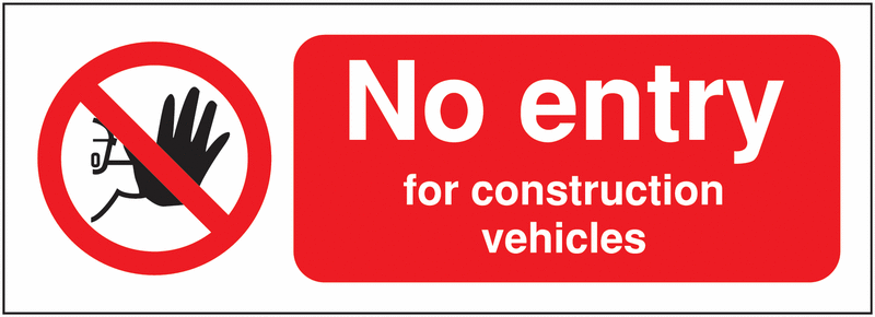Build Your Own Site Safety Sign Labels - No Entry