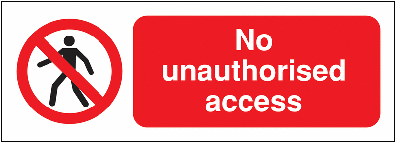 Build Your Own Site Safety Sign Labels - No Unauthorised Access
