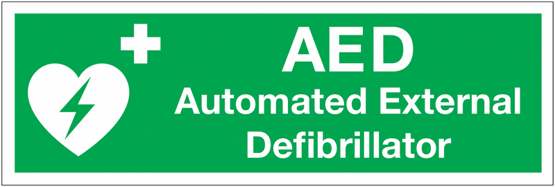AED Double-Sided Hanging Sign