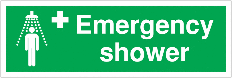Emergency Shower Double-Sided Hanging Sign