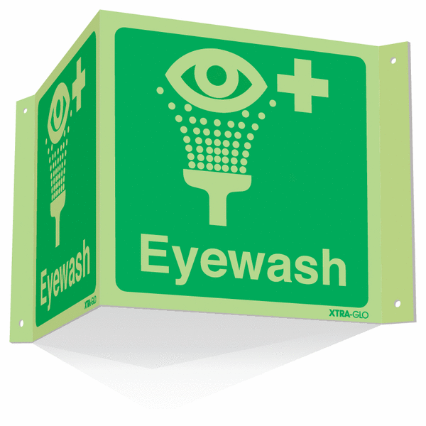Xtra-Glo Eye Wash Projecting '3D' Sign