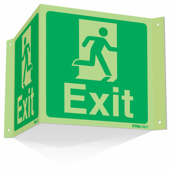 Xtra-Glo Projecting '3D' Exit Sign