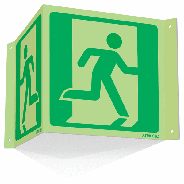 Xtra-Glo Projecting '3D' Running Man Exit Sign