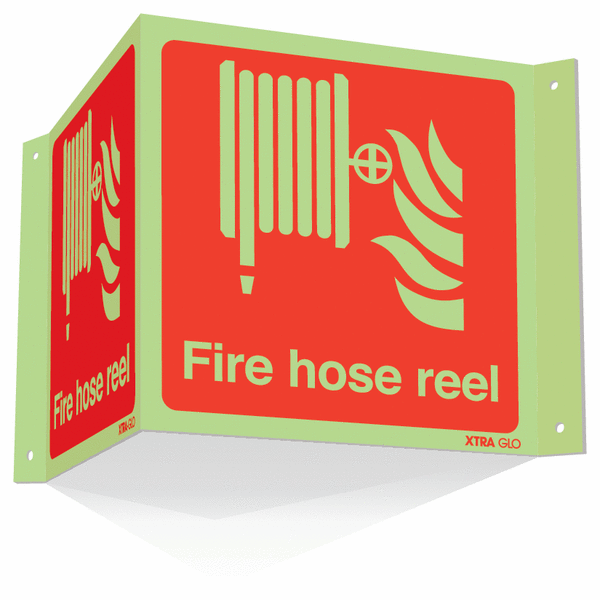 Xtra-Glo Fire Hose Reel Projecting '3D' Sign