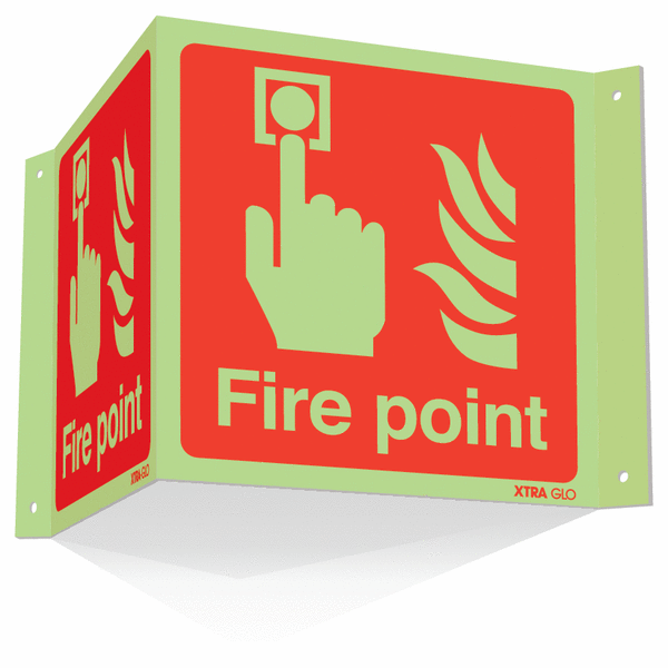 Xtra-Glo Fire Point Projecting '3D' Sign