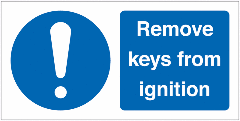 Remove Keys From Ignition Vinyl Safety Labels On-a-Roll