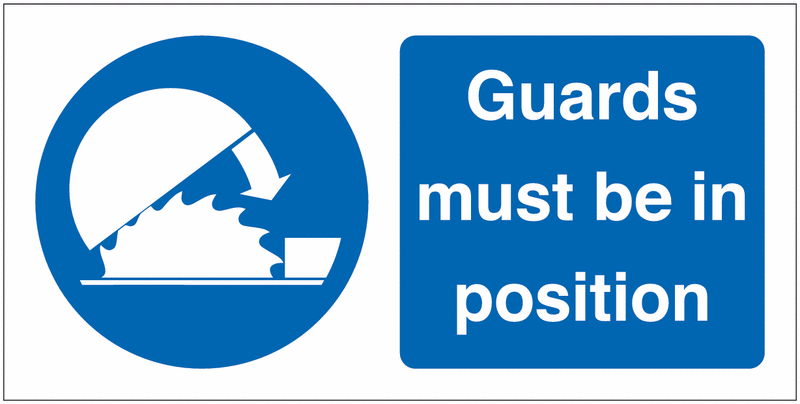 Guards Must Be in Position - Vinyl Labels On-a-Roll