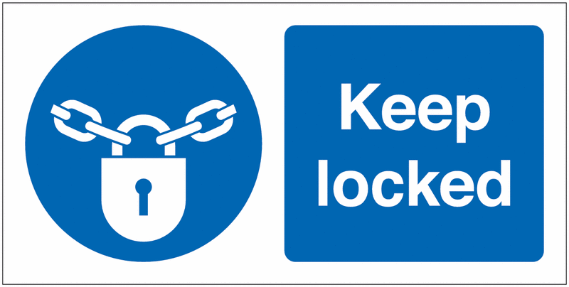 Keep Locked Vinyl Safety Labels On-a-Roll