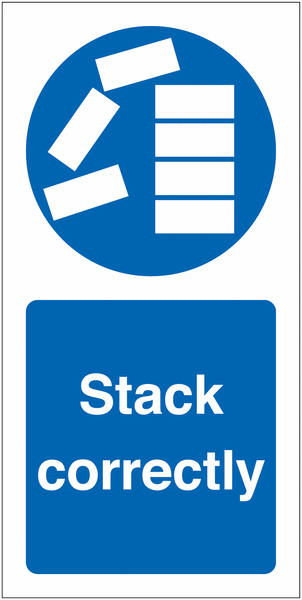 Stack Correctly Vinyl Safety Labels On-a-Roll